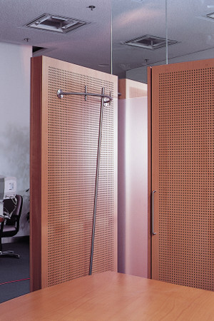 Blick auf die Garderobe